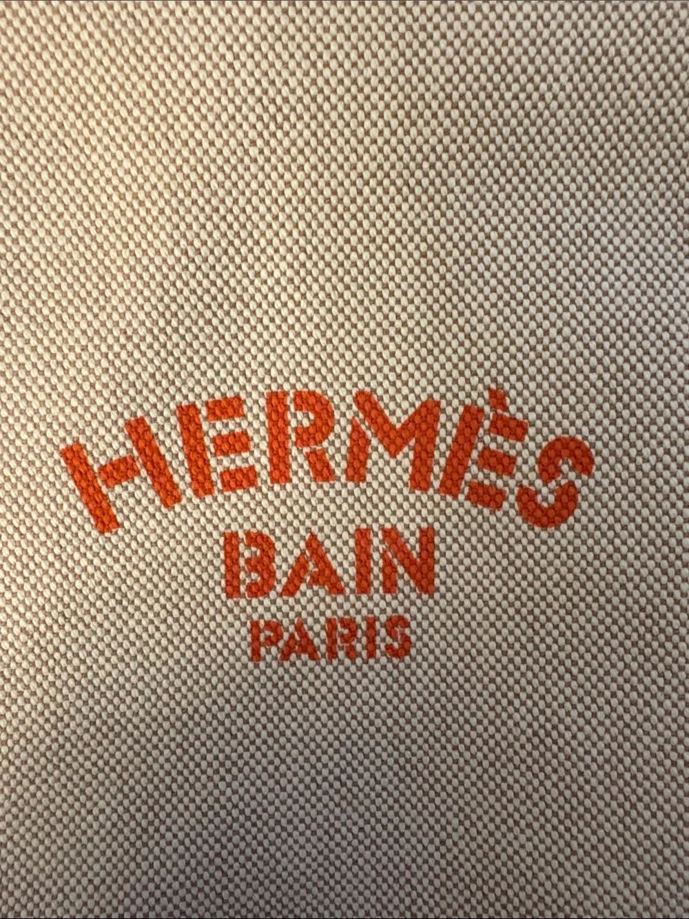 Hermes Toile Bain Yachting Case with Orange Logo